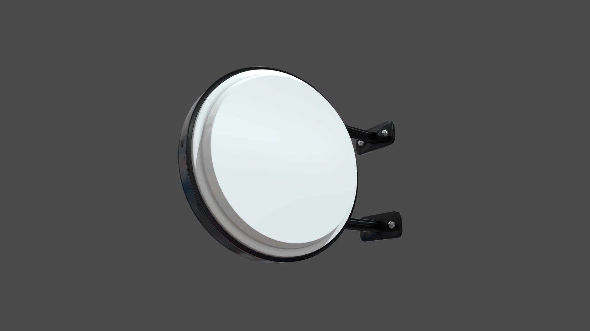 This 3d model can be used as a shop or cafe signboard. With a round shape that can be directly applied to the brand logo. This model was created using Blender 3d model