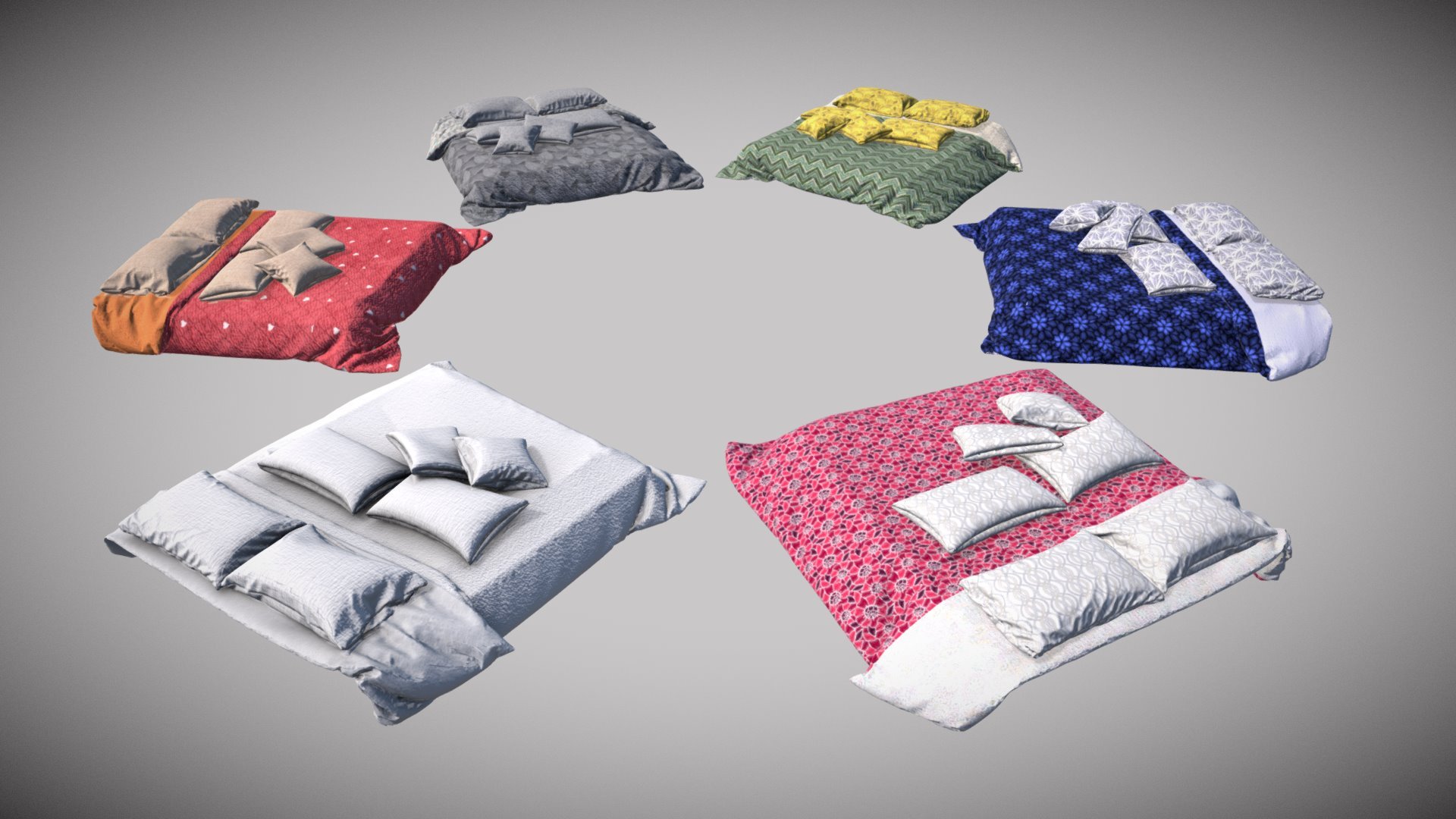 PBR Specular/Glossiness - One Object is One Material 2k - Bed One Material Series - Buy Royalty Free 3D model by Francesco Coldesina (@topfrank2013) 3d model