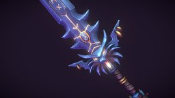 Witcher Stylized Sword warcraft, spear, warrior, 3dcoat, game-art, metal, battle, iron, worldofwarcraft, potion, witcher, royale, fantasyweapon, handpainted, texture, blender3d, hand-painted, axe, gameasset, sword, stylized, monster, fantasy, dagger, knight, blade, royal, rogue, gameready, zugzugstudio
