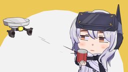 Chibi Snowhite Comic chibi, comic, cloak, mecha, mobilegame, rapture, chibi-character, gamecharacter, animated, robot, snowhite, nikke