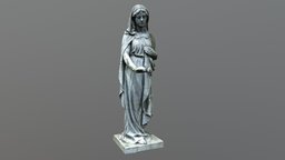 Statue of Sorrow PBR graveyard, park, statue, woman, sorrow, copper, stonework, statues, grief, substancepainter, substance, art, stone, decoration, sculpture