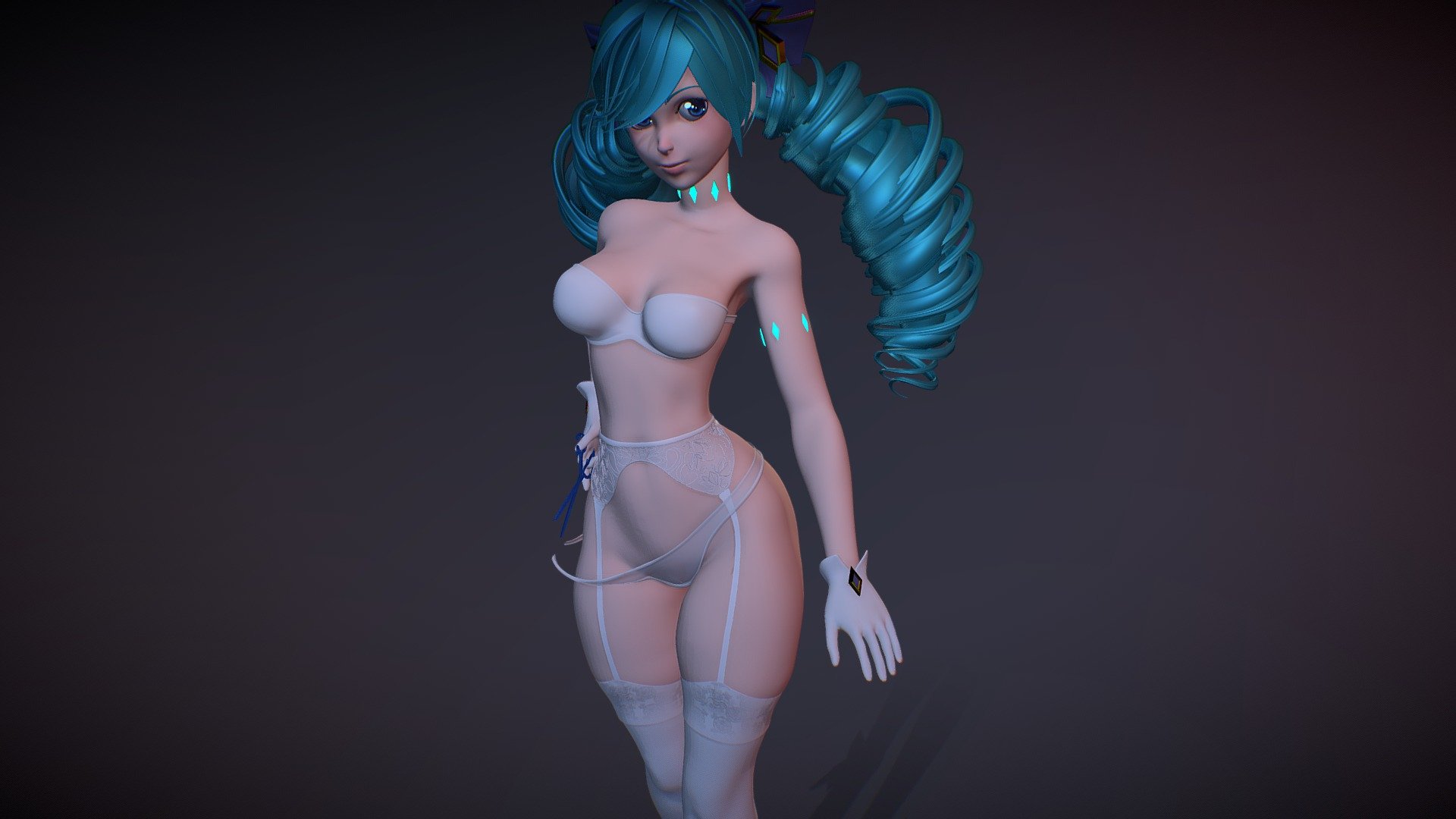 Make it in Blender 3.4 in a streaming from my youtube chanel:
https://www.youtube.com/watch?v=TL7mAItIbmo&amp;t=9224s - Gwen- League of Legends - 3D model by Genshi Studio (@genshi-studio) 3d model