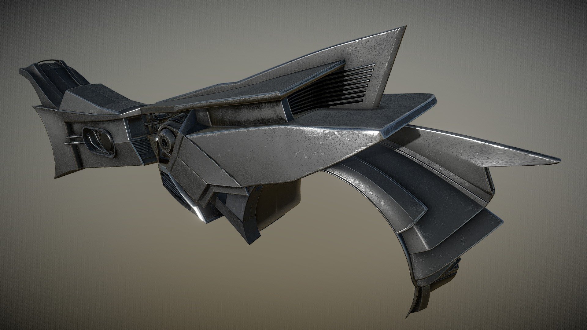Side prop that matches the main fuselage of the Batmobile 3D also for sale. Final batmobile here https://www.artstation.com/artwork/nlmw4 - Batman A.K batmobile side fuselage Highpoly - Buy Royalty Free 3D model by svivancom (@svivanco) 3d model
