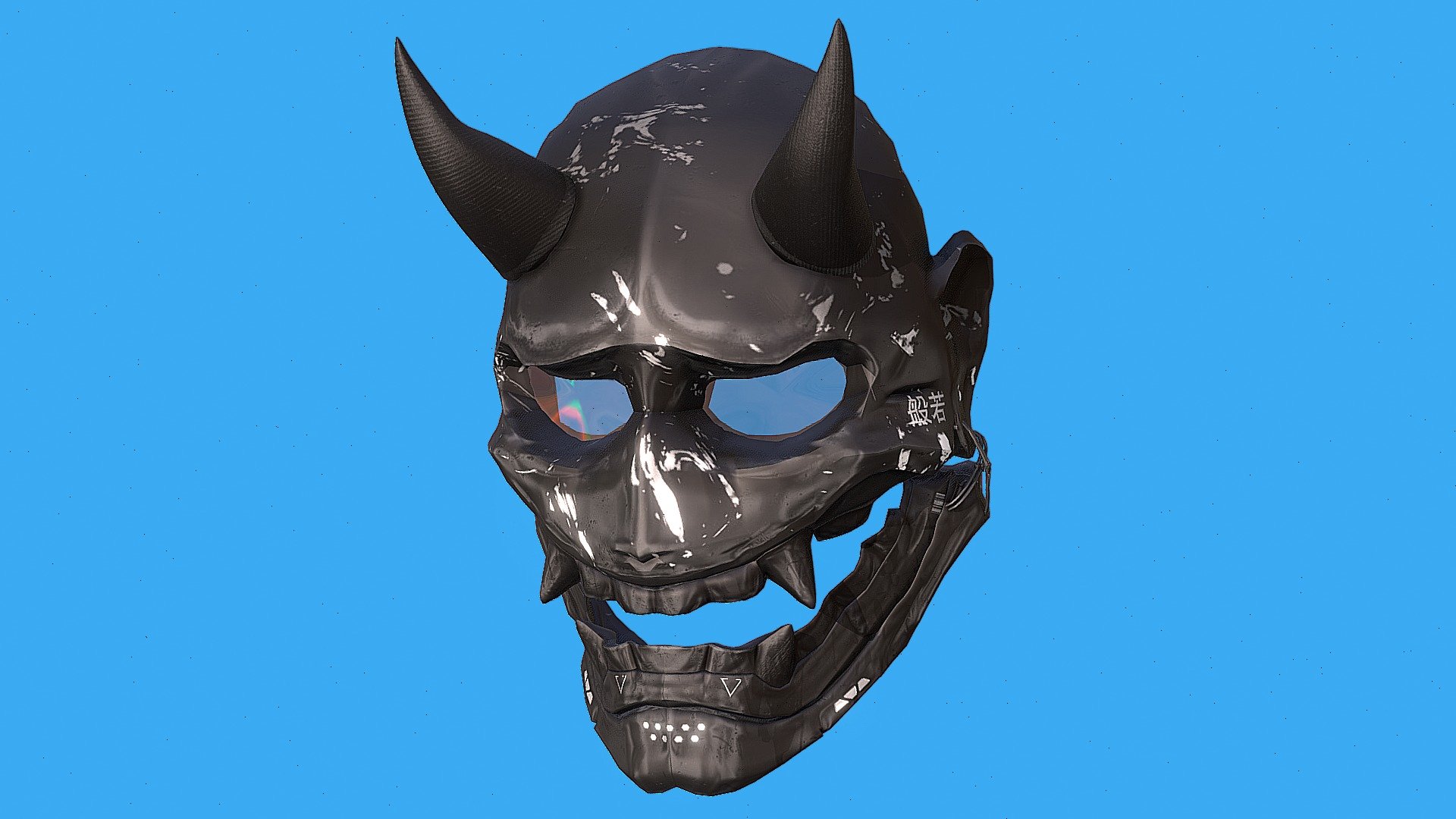 Cyberpunk Japanese Hannya Mask  3D Model - Cyberpunk Japanese Hannya Mask  3D Model - 3D model by 𝕽𝖊𝖆𝖑 𝕾𝖑𝖎𝖒 𝕾𝖍𝖆𝖉𝖞 (@real_slimshady) 3d model