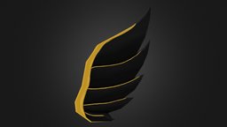 Wing Shield Hand-Painted painted, worldofwarcraft, handpainted, lowpoly, low, poly, fantasy, wow, hand, shield, wing