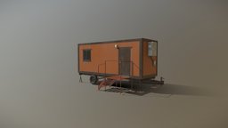 Construction trailer office, videogame, trailer, prop, portable, generator, road, realtime, sanfrancisco, props, construction-site, construction-vehicles, substancepainter, substance, maya, asset, 3d, vehicle, art, pbr, mobile, street, construction