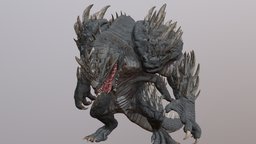Boss VenKadal boss, blender, gameasset, dragon, highpoly