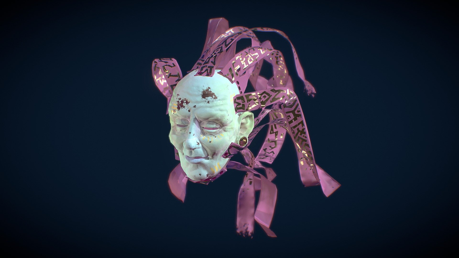 Wanted to make an eerie face floating about, looking for new desperate faces. Be weary of any moment you find yourself forgetting the meaning of the simplest words, the mask will devour your memories untill it can pretend to be you as a whole 3d model
