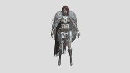 Danika armor, viking, fur, redhair, woman-warrior, studentwork, characterdesign, textured