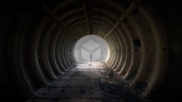 Tube, hangar (3D scan) 3d-scan, concrete, tube, debris, angar, architecture, photogrammetry, 3d, scan