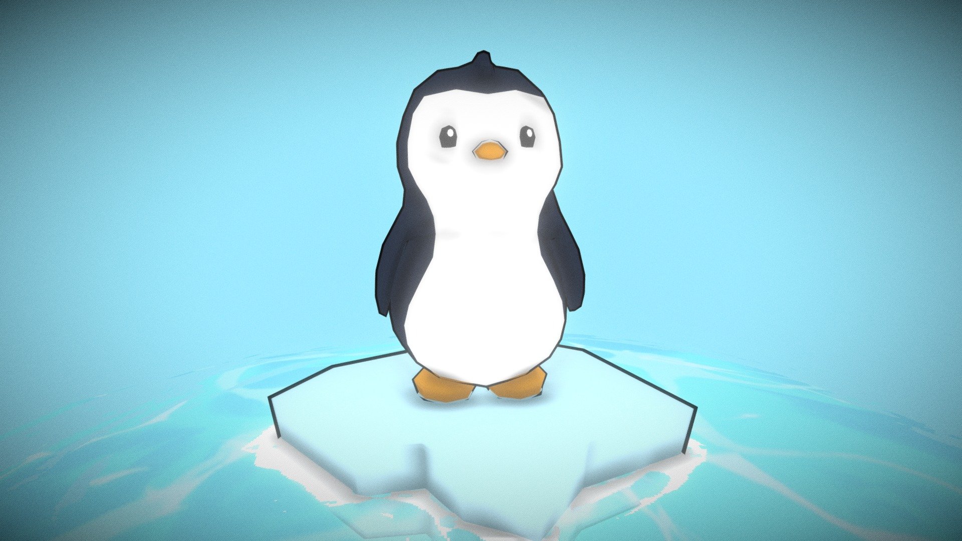 A pudgy penguin standing on the ice, in the middle of the sea!! - Lil Pengu - Download Free 3D model by KillerBear 3d model