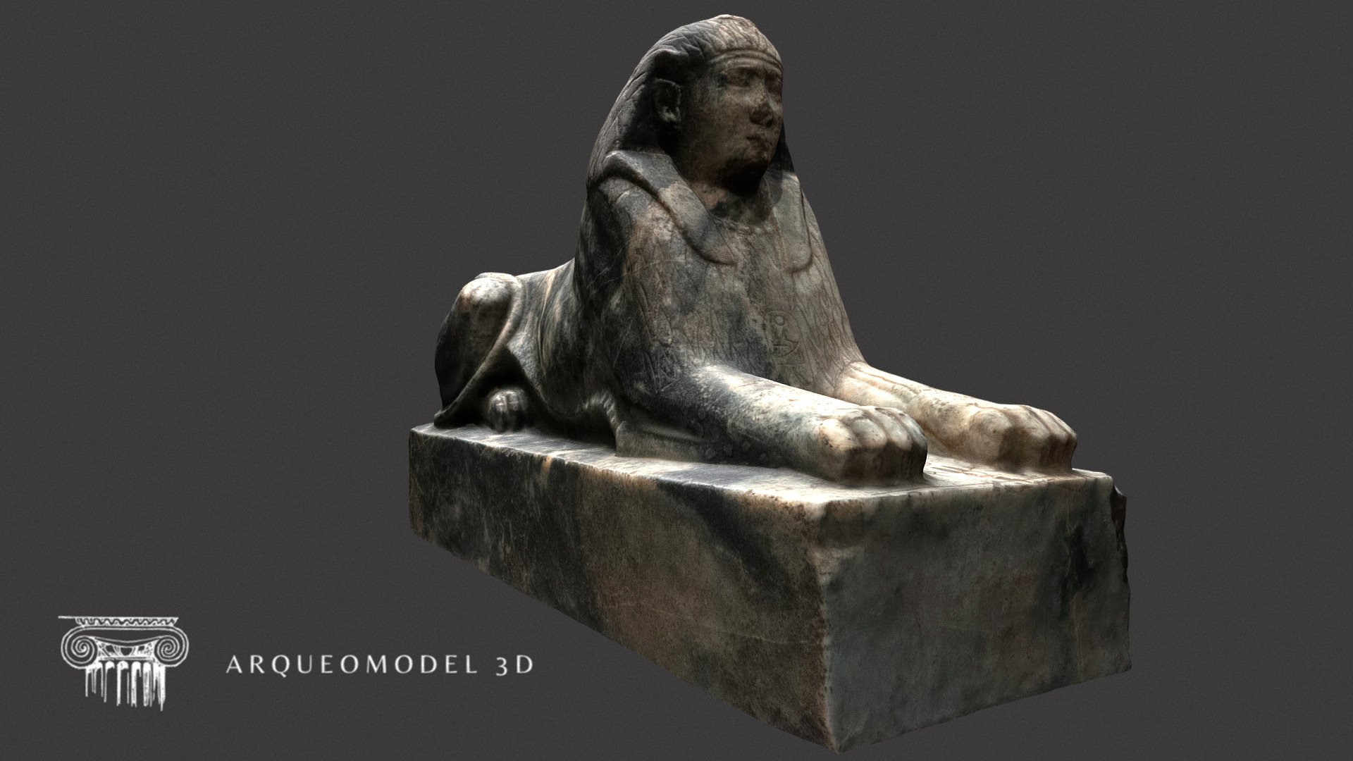 Esfinge del faraón Amenemhat IV - Exposición CaixaForum 2021 ZARAGOZA. Gneis. Dinastía XII, reinado de Amenemhat IV c 1808-1799 a.C. Beirut Líbano EA 58892.

Sphinx of Pharaoh Amenemhat IV -Caixaforum Exposition 2021 Zaragoza. Gneiss. 12th Dynasty. reign of Amenemhat IV. About 1808-1799 BC. Beirut. Lebbanon EA 58892 3d model