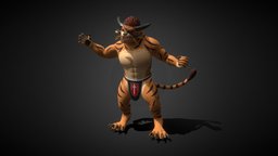Loki Roland guildwars2, feline, anthro, charr, substancepainter, blender