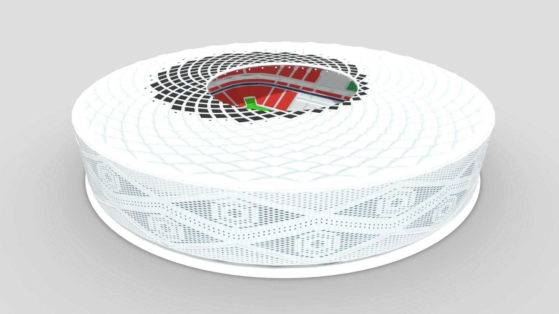 Located 12km south of Doha's shimmering skyline, Al Thumama Stadium will host the FIFA World Cup Qatar 2022 matches - Al Thumama Stadium - Buy Royalty Free 3D model by Shin Xiba 3D (@Xiba3D) 3d model