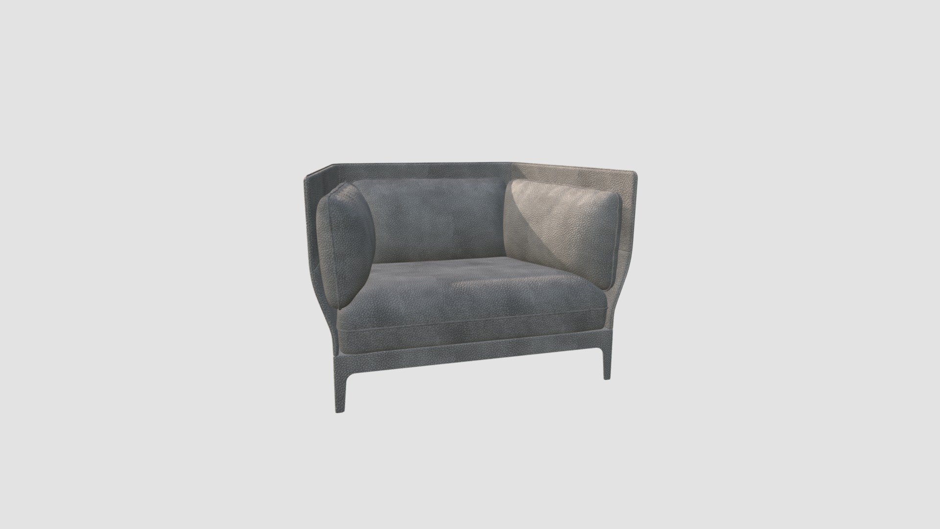 Highly detailed 3d model of armchair with all textures, shaders and materials. It is ready to use, just put it into your scene 3d model