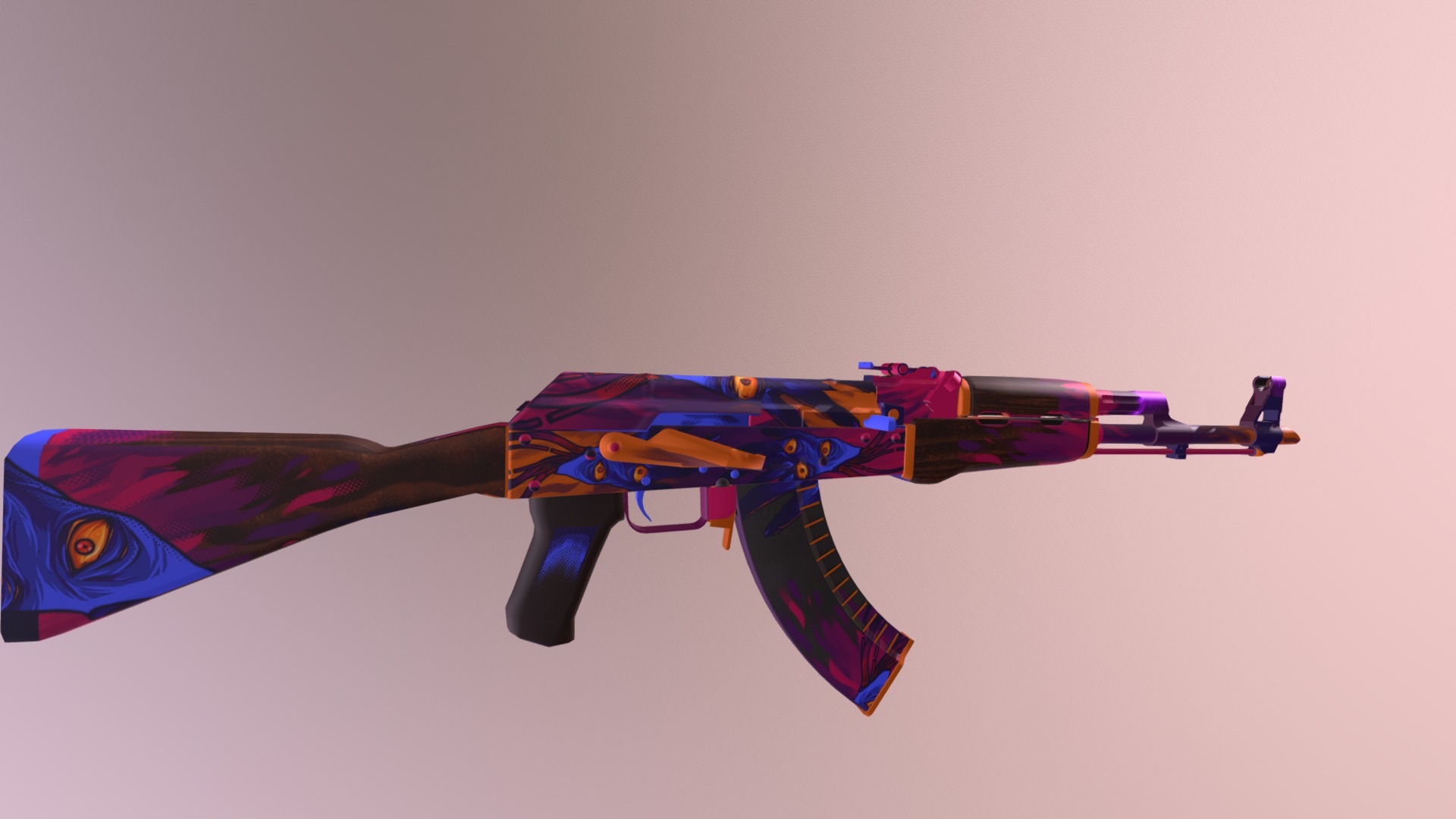 Dimensional Hand - AK-47 CS:GO SKIN! - Dimensional Hand - AK-47 - 3D model by pranchetadomassai 3d model