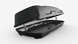 Car Cargo Roof Box Open rack, roof, top, open, carrier, travel, journey, cargo, box, auto, luggage, rooftop, trip, baggage, 3d, vehicle, pbr, car, container, plastic, black