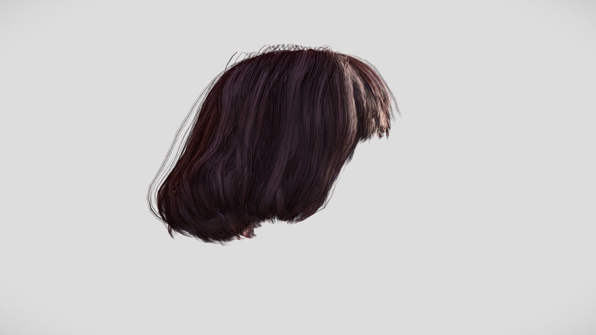 Hairstyle for your 3d character!

GEOMETRY:
The haircut is made with quad polygon geometry, a.k.a hair cards. The hair geometry is meticulously constructed with a single edge flowing through the center for easy rigging and intuitive spline manipulation.

TEXTURES:(4096x4096):
    o - used to simulate Ambient Occlusion effect
    z - used to simulate Unreal's Pixel Depth Offset effect
    flow - used to control the direction of reflection normal
    id - used for cross-strand color variation
    op - used to manipulate opacity or alpha
    root - used for gradual root coloring along the flow of the strand
    base - Base texture

The textures are compatible with the new Smart Hair system within Reallusion Character Creator, which is made to be used with both UnrealEngine and Unity.

EXTRA:
The hairstyle also includes the scalp geometry and textures to prevent the skin from peaking through the hair strands thus creating an unrealistic-looking hairstyle.

Happy characterizing!

**NOTES:
* Head not included - Hair Female - 012 - Buy Royalty Free 3D model by Scanlab Photogrammetry Inc. (@scanlabstudio) 3d model