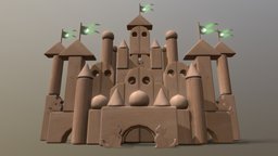 Castle castle, wooden, blocks