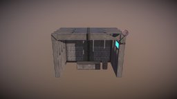 Futuristic big soviet bus stop soviet, busstop, gameassets, blender-3d, brutalism, unrealengine4, marmosettoolbag3, substance-painter