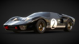 Ford GT40 Mk II ford, cars, gaming, gt, classics, old, fordgt, cars-vehicles, gaming_props, gaming-asset, nft, substancepainter, substance, blender, blender3d, nftart