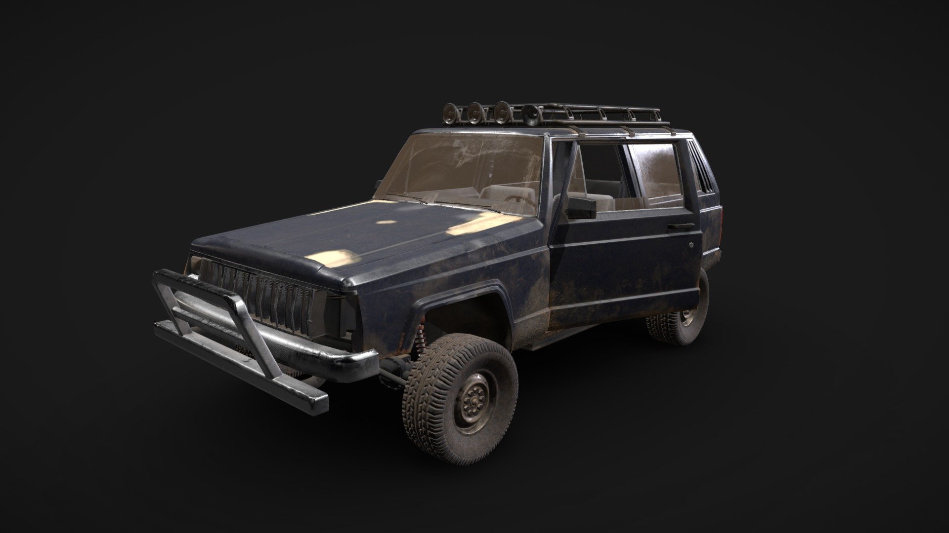 Game-ready asset


Modeling: Blender
Sculpting: Zbrush
Baking: Marmoset Tolbag
Texturing: Substance painter
 - Jeep Grand Cherokee 1990 - 3D model by Ilya.Krupenkov 3d model