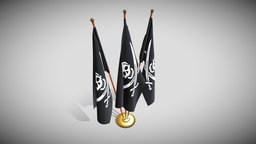 Pirate Flag Pack office, flag, desk, holder, pole