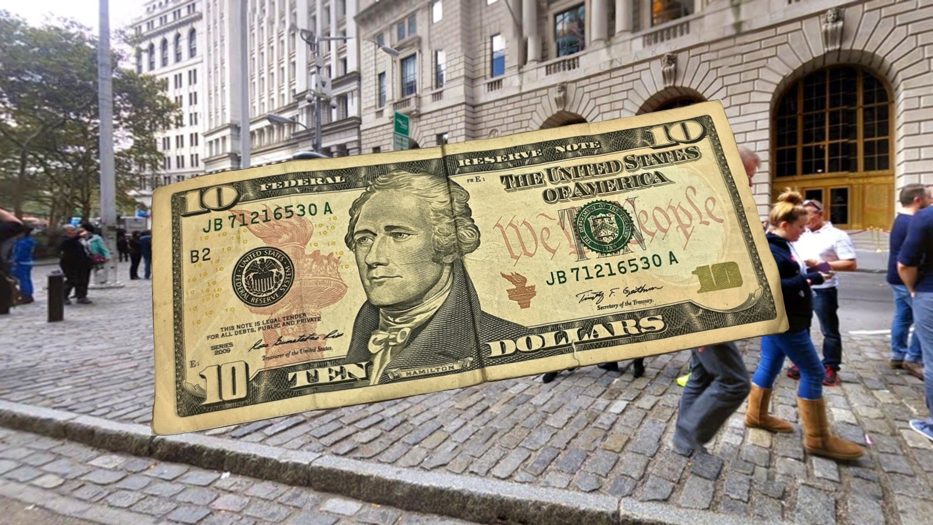 From 50 pictures shot on iPhone 6. Processed in Recap360. Cropped in Blender. 

Want to create a better 3D reconstruction? Download the pictures set (http://inft.ly/pQTWG3d) and send it to me :) - MONEY, 10 DOLLARS BILL - 3D model by l o u i s (@louis) 3d model