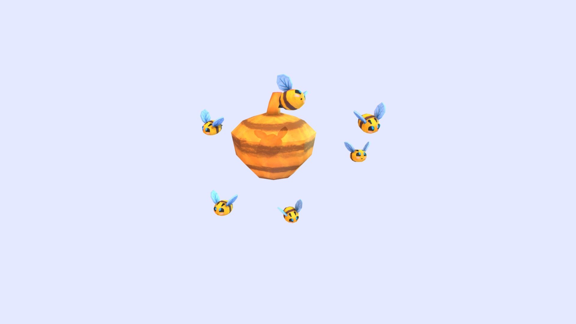 A little low poly Bee Hive made it for a small project, - LowPoly - Bee Hive - 3D model by AlvaroCaballeroSantiago (@caballerosa) 3d model