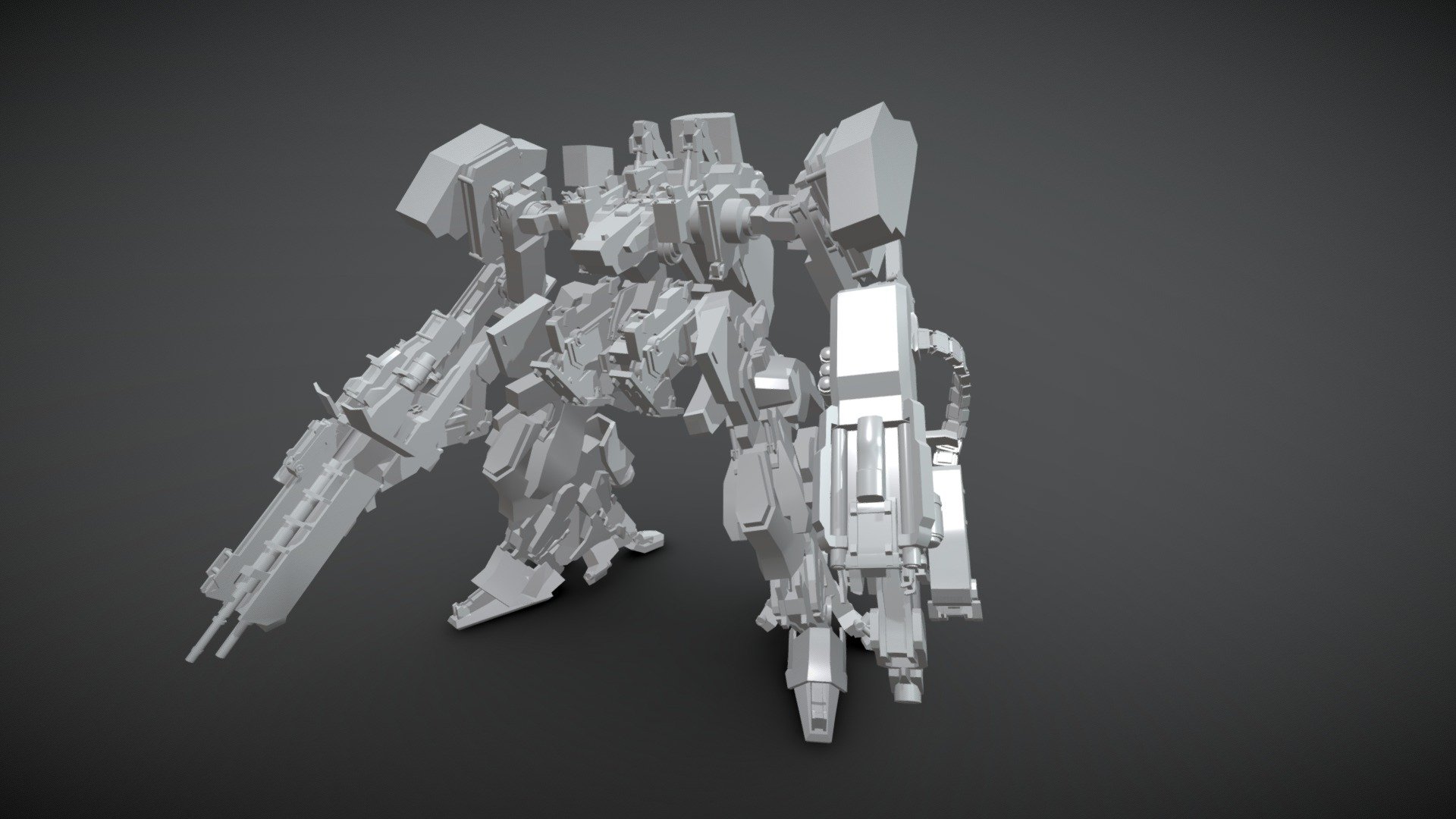Blockout for the Muldoon Project. Modeled using 3dsMax.

Lineart done over this:
https://www.artstation.com/artwork/L2RbN0 - Muldoon Blockout - 3D model by uzukibc 3d model