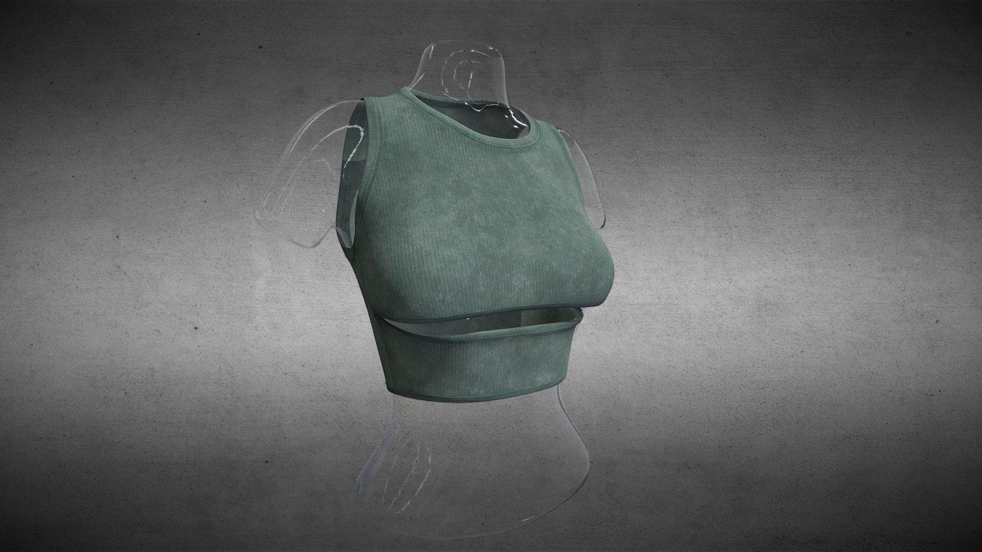 Base lowpoly T-Shirt ready for animation 3d model