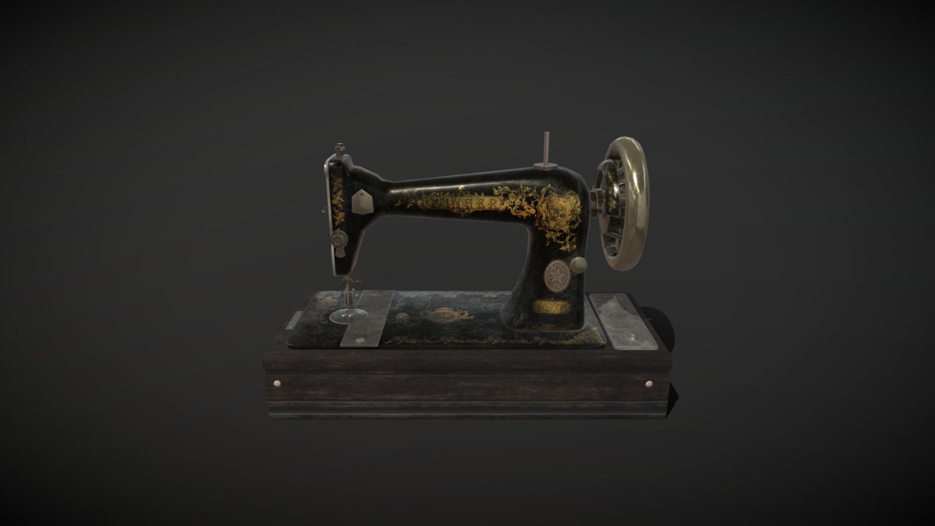 1892 singer hand sewing machine - SM_SewingMachine - 3D model by HappyLife_Artistway 3d model