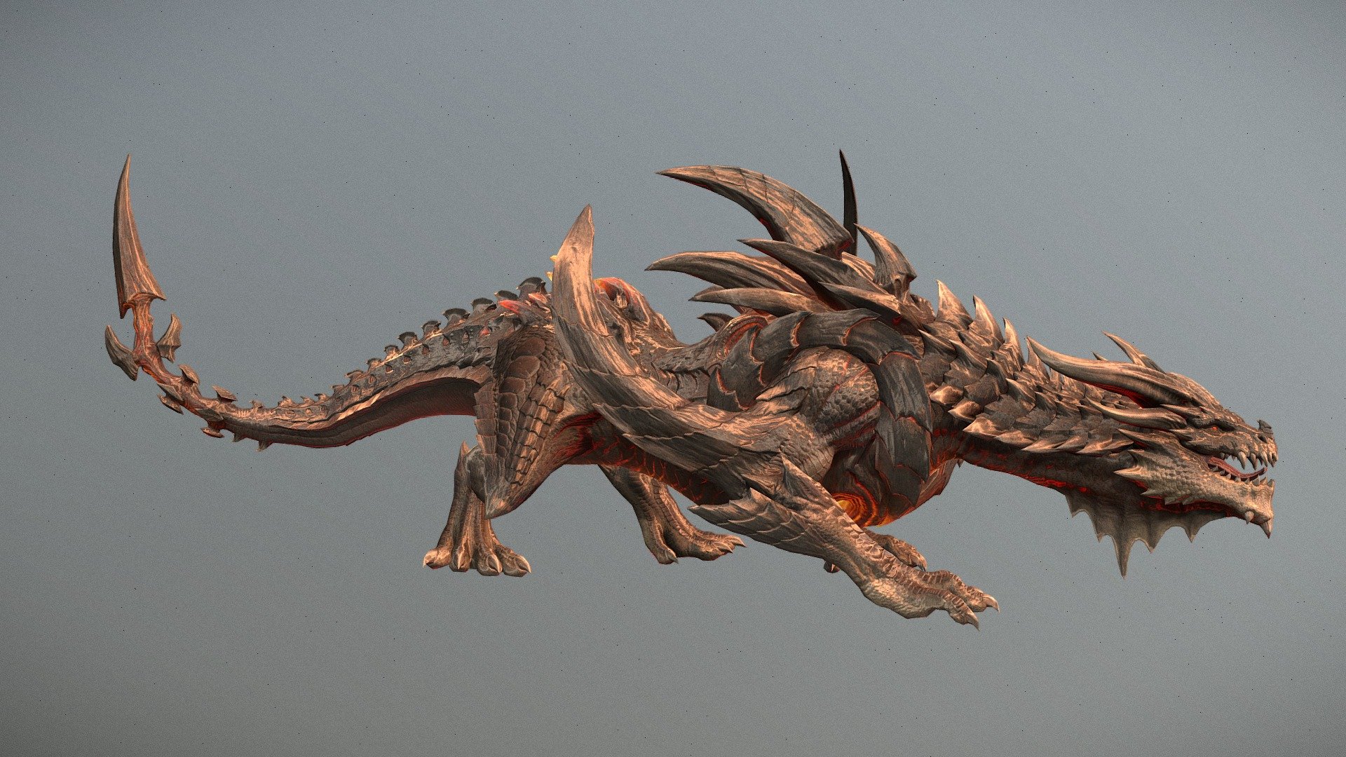 Dragon Attack Animation in fbx file format - Dragon Attack Animation - Buy Royalty Free 3D model by aaokiji 3d model