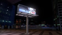 Low Poly Billboard (city-prop) prop, sign, ready, ad, billboard, banner, game-ready, advertisement, low-poly, asset, game, lowpoly, low, poly, city, city-props