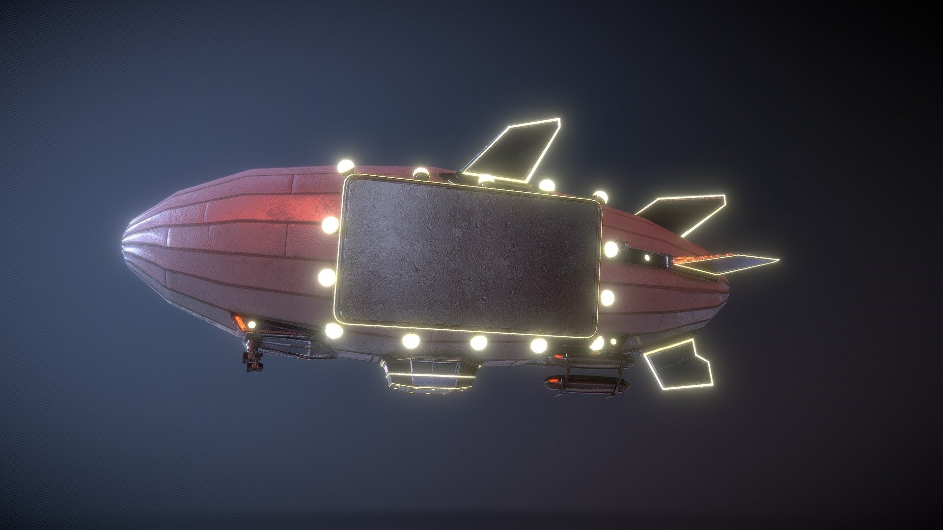 Blimp - Blimp - 3D model by wojciechmiedziocha 3d model