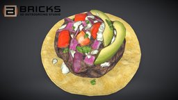 BlackBeanTostada gamereadyasset, 3dgameasset, bricks3dstudio, vietnam3dartoutsource, blackbeantostada, blackbeantostada3dmodel, blackbeantostadadmodel, blackbeantostada3dasset, blackbeantostadagameready, gamereadyblackbeantostada