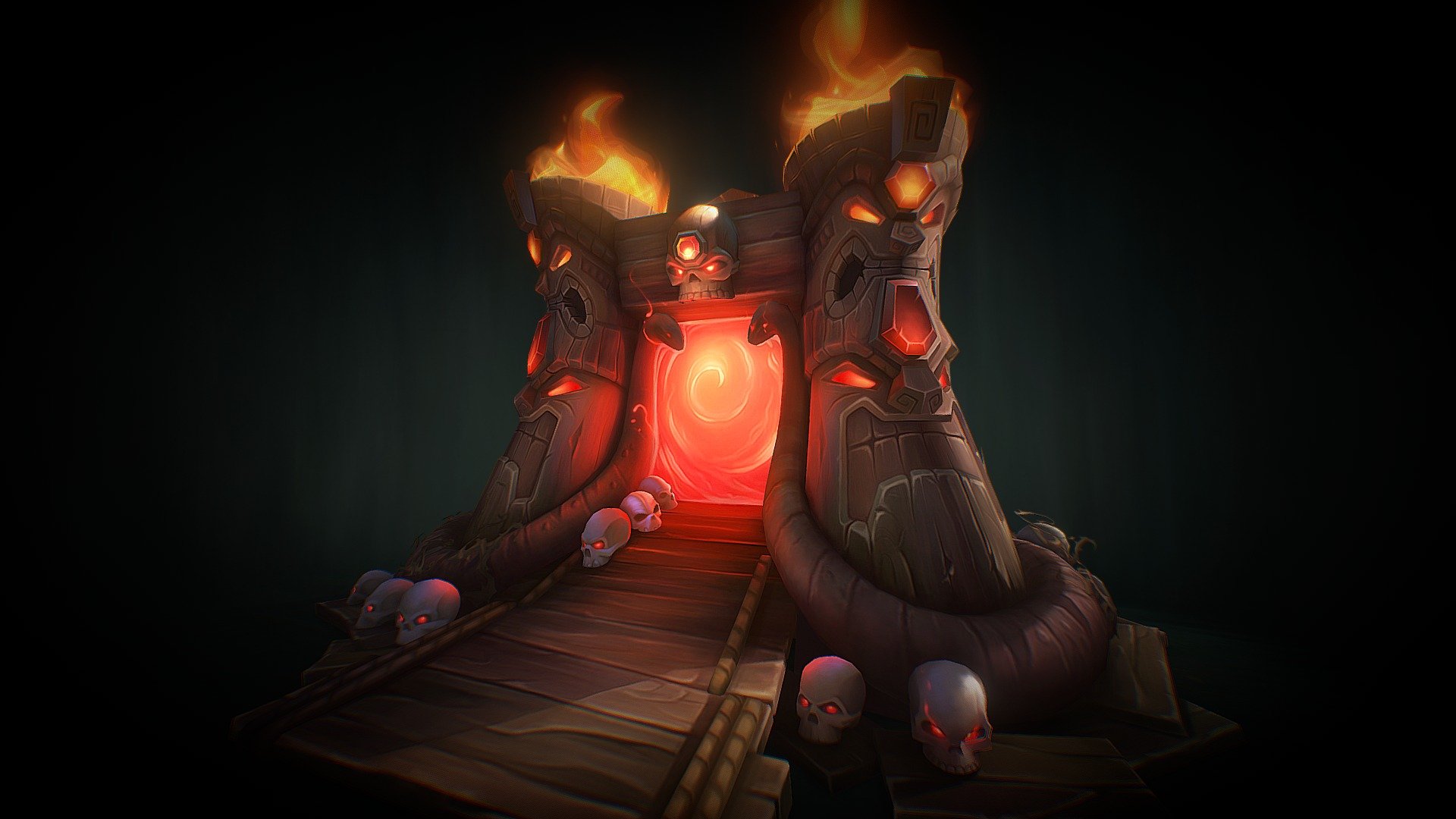 Scene is unlit, diffuse only

Based on a concept by David Harrington - &ldquo;Tiki Portal