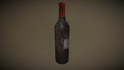 Dirty Vine Bootle assets, mud, painting, vine, dirty, old, glass, asset, game, texture, gameart, hand-painted, bottle