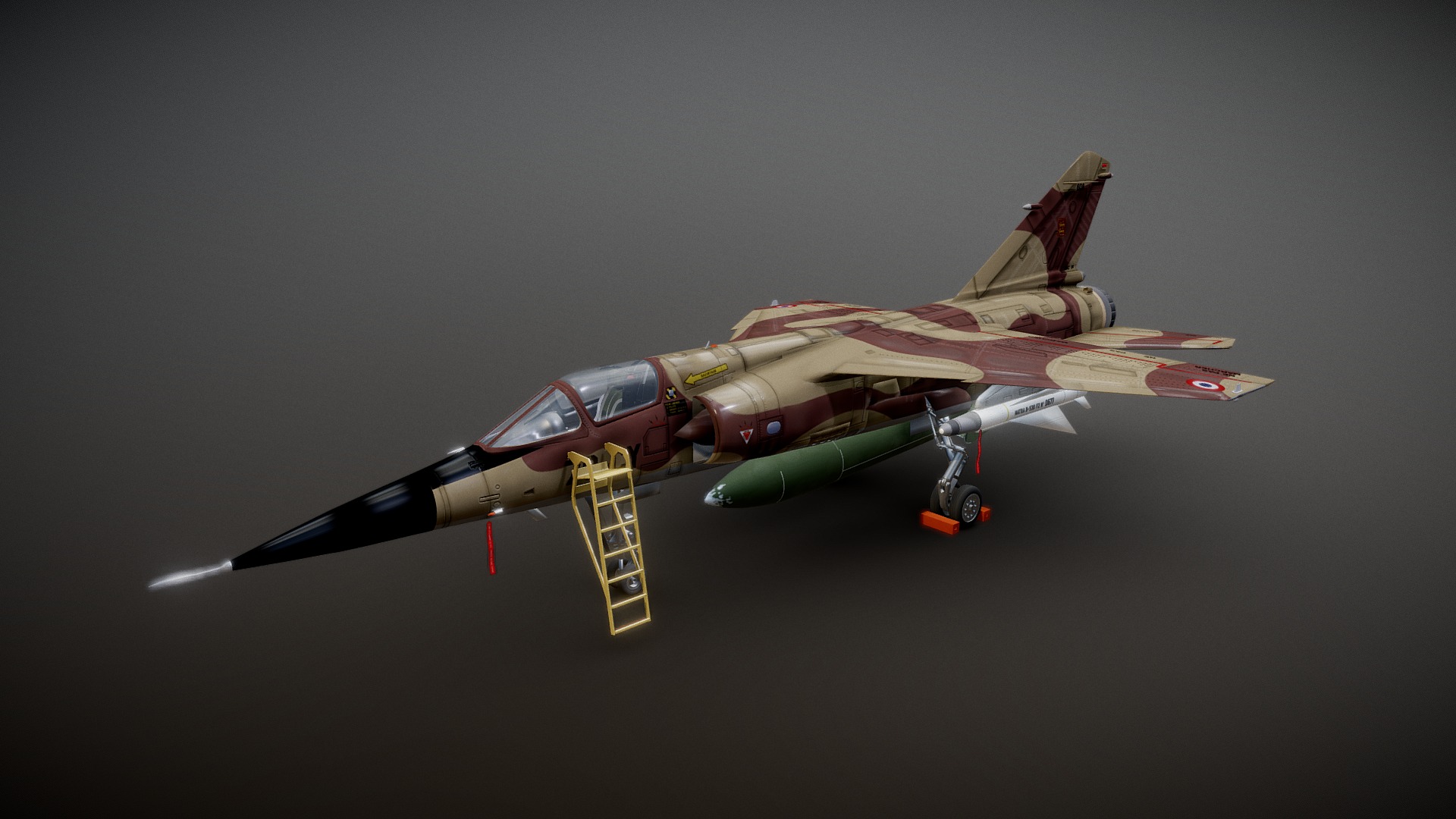French fighter. Avion de chasse français 3d model
