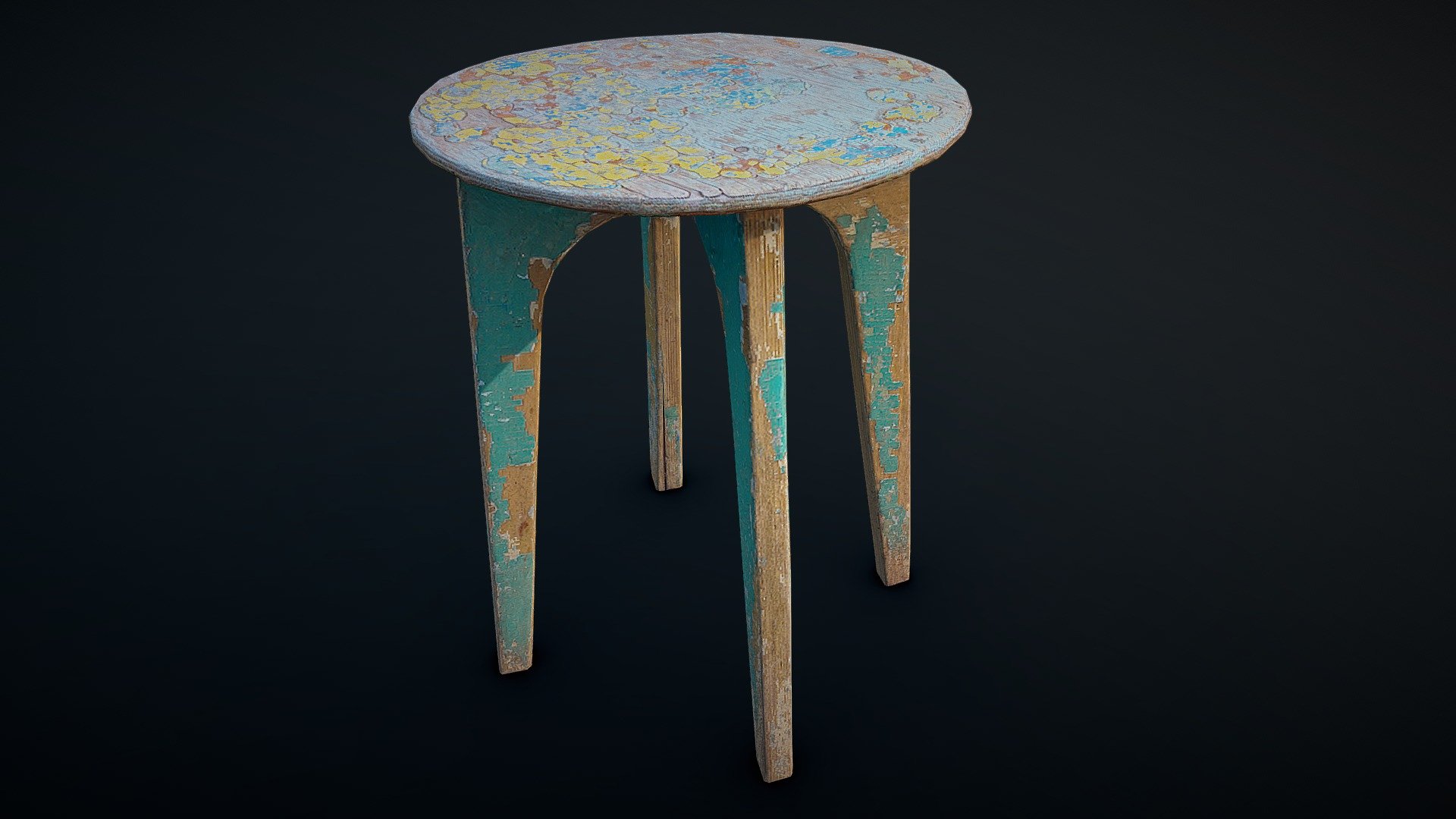 Photoscan( 43 photo) - Old Stool - 3D model by Alexander Komendant (SashaRX) (@Sasharx) 3d model