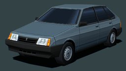 VAZ-2109 Samara 1987 (PS1 Low-poly) soviet, playstation, lada, hatchback, russian, psx, 80s, samara, ps1, 90s, vaz, sputnik, 2109, low-poly, vehicle, lowpoly, car