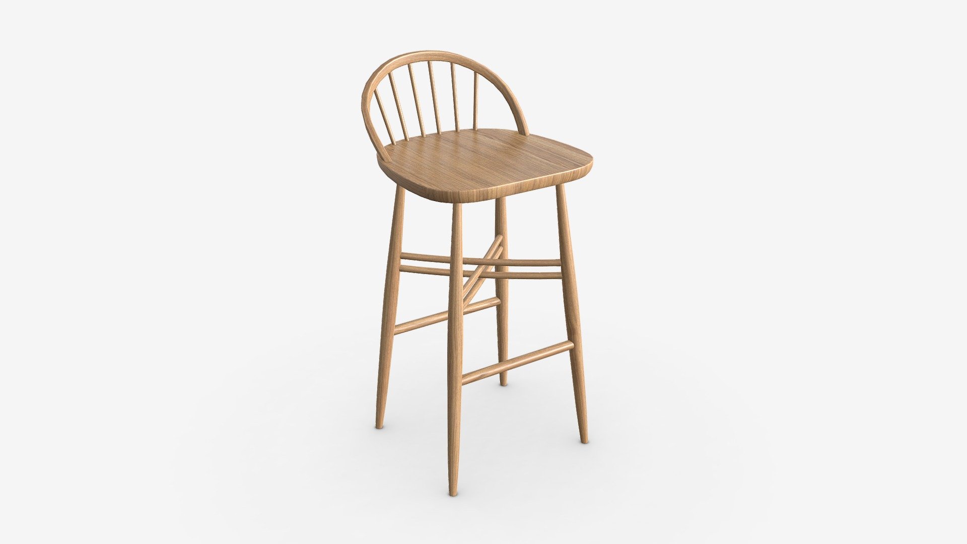 Bar Stool Ercol Shalstone John Lewis - Buy Royalty Free 3D model by HQ3DMOD (@AivisAstics) 3d model