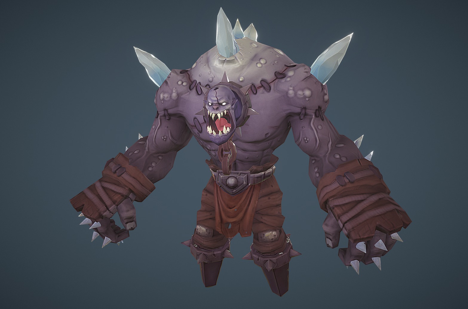 I used Zbrush, Maya, 3Dcoat, Photoshop, Xnormal.
Ice Troll: 2048x2048 2,6k vertices
concept author: https://www.artstation.com/artwork/ice-troll - Ice Troll - 3D model by Nick Pavlovsky (@nickpavlovsky) 3d model