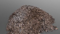 Wood chips mulch pile 3d-scan, medieval, urban, dust, park, pile, bark, 3d-scanning, lumber, gardening, chop, heap, woodchip, medievalfantasyassets, photoscan, photogrammetry, asset, city, wood, ue5, barkdust