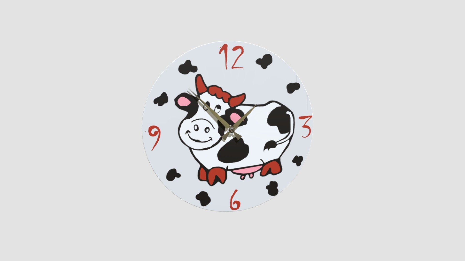 Highly detailed model of wall clock with textures, shaders and materials. It is ready to use, just put it into your scene 3d model