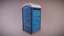CON bathroom, unreal, game-ready, unreal-engine, ue4, restroom, dekogon, game-ready-asset, pbr, portapotty