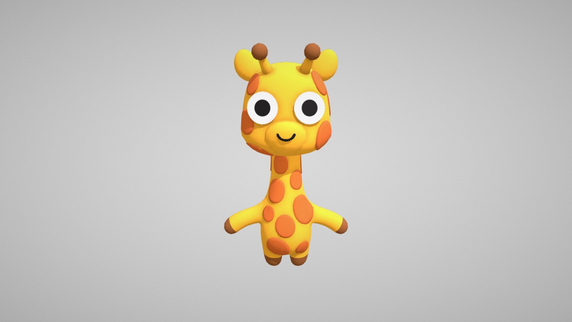 Cute Adorable Stylized Giraffe. Full Facial animation emotion Sheets. Mix and match different expressions! Fully rigged and ready to be posed and animated. 3D Printable animal crossing style character. Game ready Textured 3d Asset 3d model