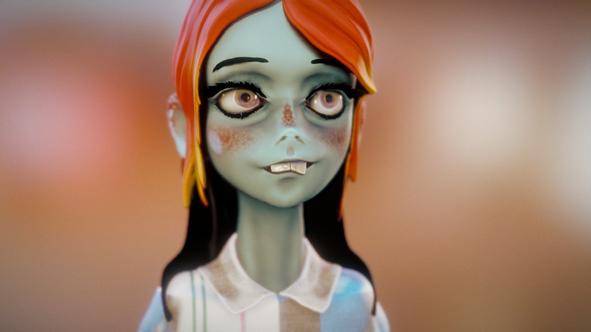 Doodle made in 3D Coat. Learning that I could use vertex colors as diffuse made me hella giddy - Gritt - 3D model by Hasuman (@hasuak) 3d model