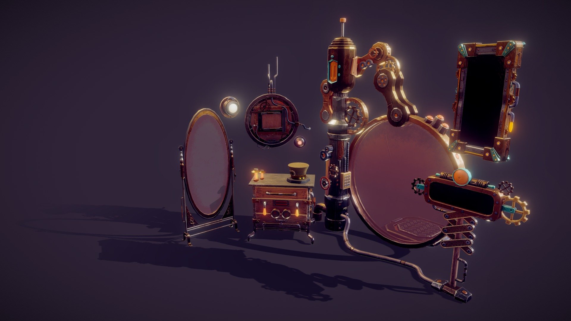 Mathues Lucas Steampunk Props B3D1_HEAJ_GameJam - 3D model by Lucas.Mathues 3d model