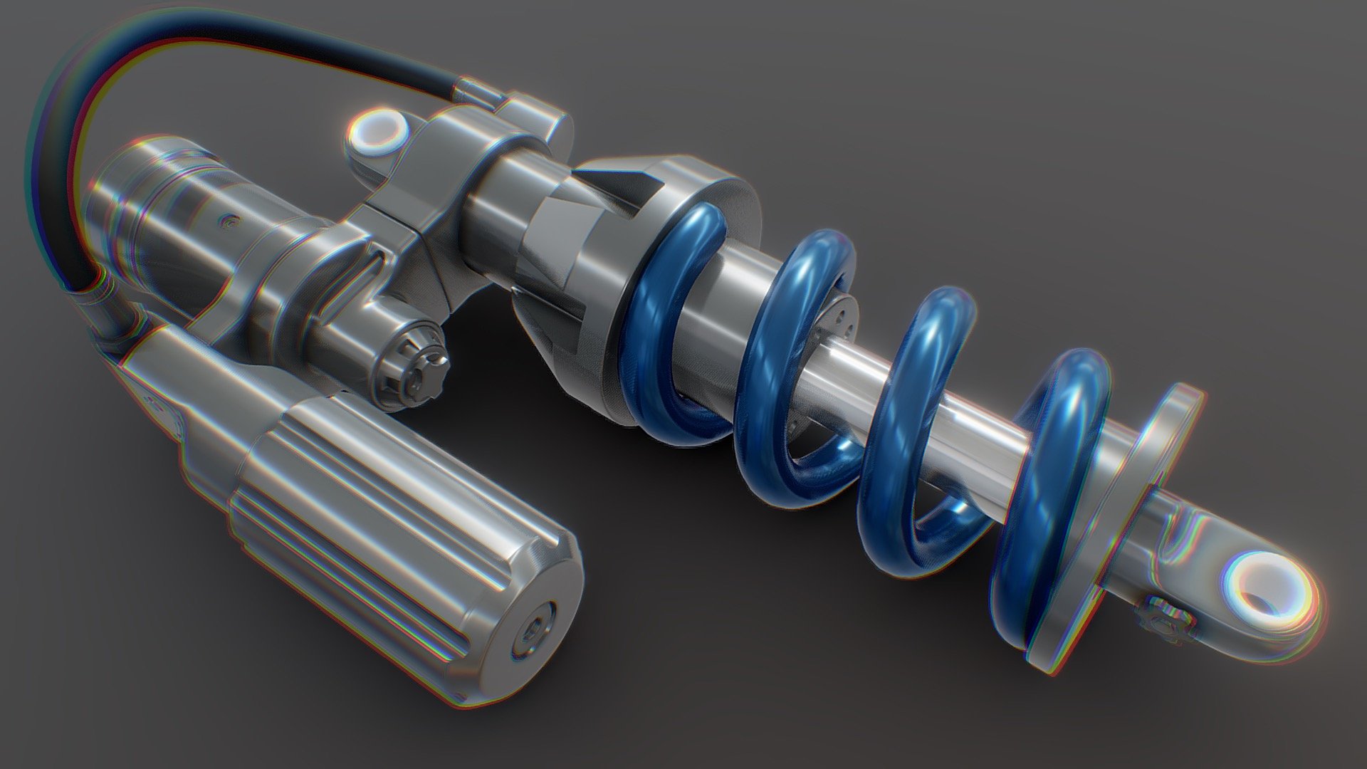 Practiced hard surface modeling at Zmodeler. The model is completely done in ZBrush, materials and lighting settings in Sketchfab, render in IRay (SP). No UV sweeps and textures. 

Damper, buffer, absorber - Photorealistic PBR - Shock absorber, Damper - Photorealistic PBR - 3D model by Vladyslav Nazymok (@David_Young) 3d model